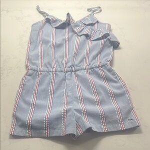 Vineyard Vines Kids Striped Blue and Red Romper